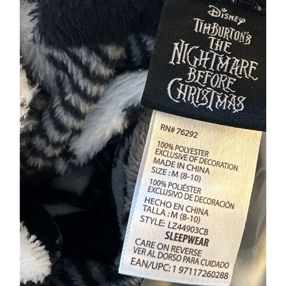 Disney Nightmare‎ Before Christmas One-piece Pajamas Jack Skellington Womens M - Picture 8 of 10